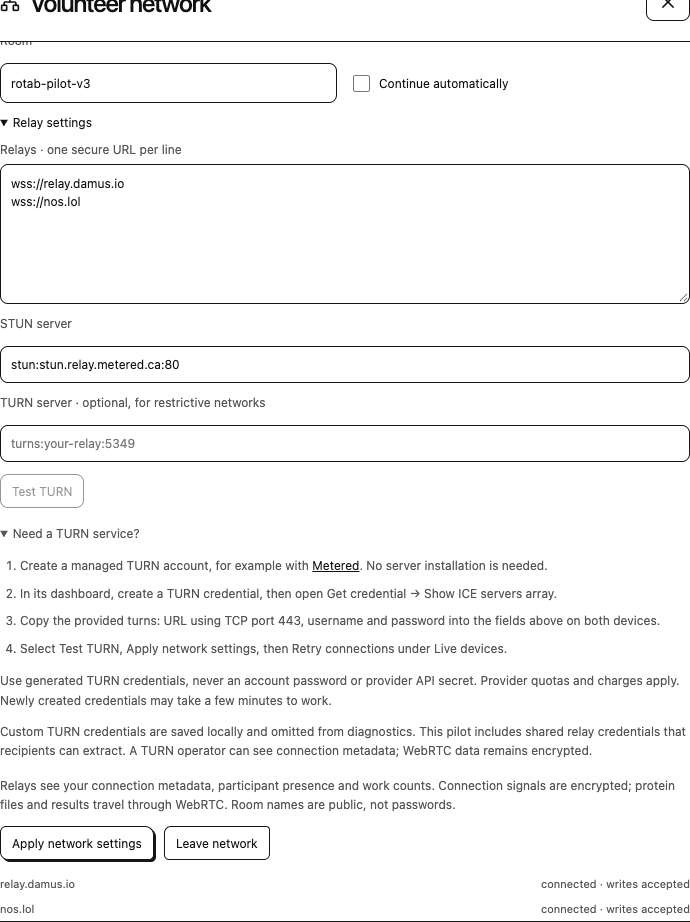 Relay settings with allocation test and setup guide
